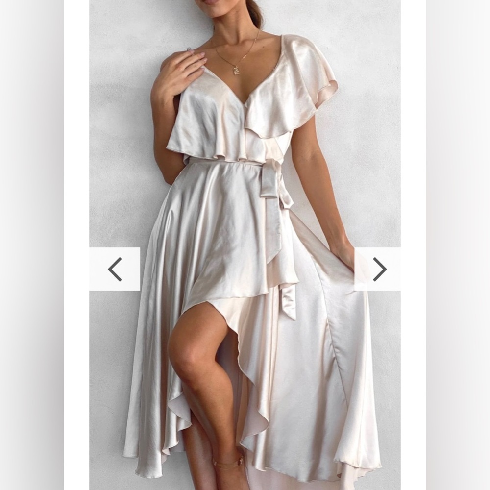 Billy J Satin Midi Dress